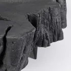 Mesinha Homemotion Preto em Aço e Madeira de Acácia Natural - Camala Viadurini