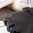 Mesinha Homemotion Preto em Aço e Madeira de Acácia Natural - Camala Viadurini