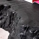 Mesinha Homemotion Preto em Aço e Madeira de Acácia Natural - Camala Viadurini