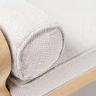 Mesa de centro ou pufe de exterior em teca natural e almofadas - Circe Viadurini