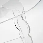 Ilaria - Mesa de centro oval em acrílico transparente, fabricada na Itália. Viadurini