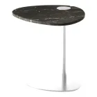 Mesa de Centro para Sala em Metal e Mármore Marquinia, Design Luxo - Yassine Viadurini