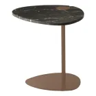 Mesa de Centro para Sala em Metal e Mármore Marquinia, Design Luxo - Yassine Viadurini