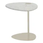 Mesa de Centro para Sala em Metal e Mármore Marquinia, Design Luxo - Yassine Viadurini