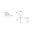 Mesa de Centro para Sala em Metal e Mármore Marquinia, Design Luxo - Yassine Viadurini