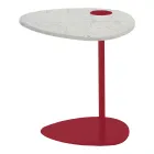 Mesa de Centro para Sala em Metal e Mármore Marquinia, Design Luxo - Yassine Viadurini