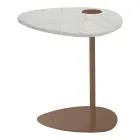 Mesa de Centro para Sala em Metal e Mármore Marquinia, Design Luxo - Yassine Viadurini