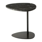 Mesa de Centro para Sala em Metal e Mármore Marquinia, Design Luxo - Yassine Viadurini