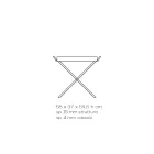 Mesa dobrável com bandeja de cristal acrílico transparente - Makete Viadurini