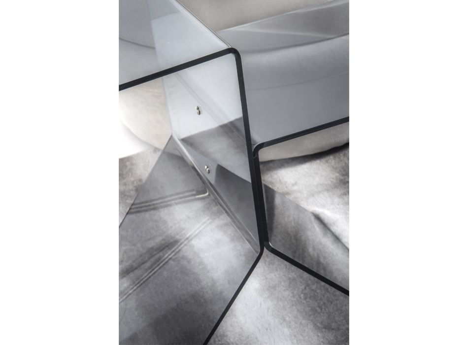 Mesa de centro de plexiglás colorido transparente para sala de estar fabricada na Itália - Kamon Viadurini
