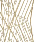 Mesa telefônica em ferro dourado e tampo em vidro espelhado - Olivia Viadurini