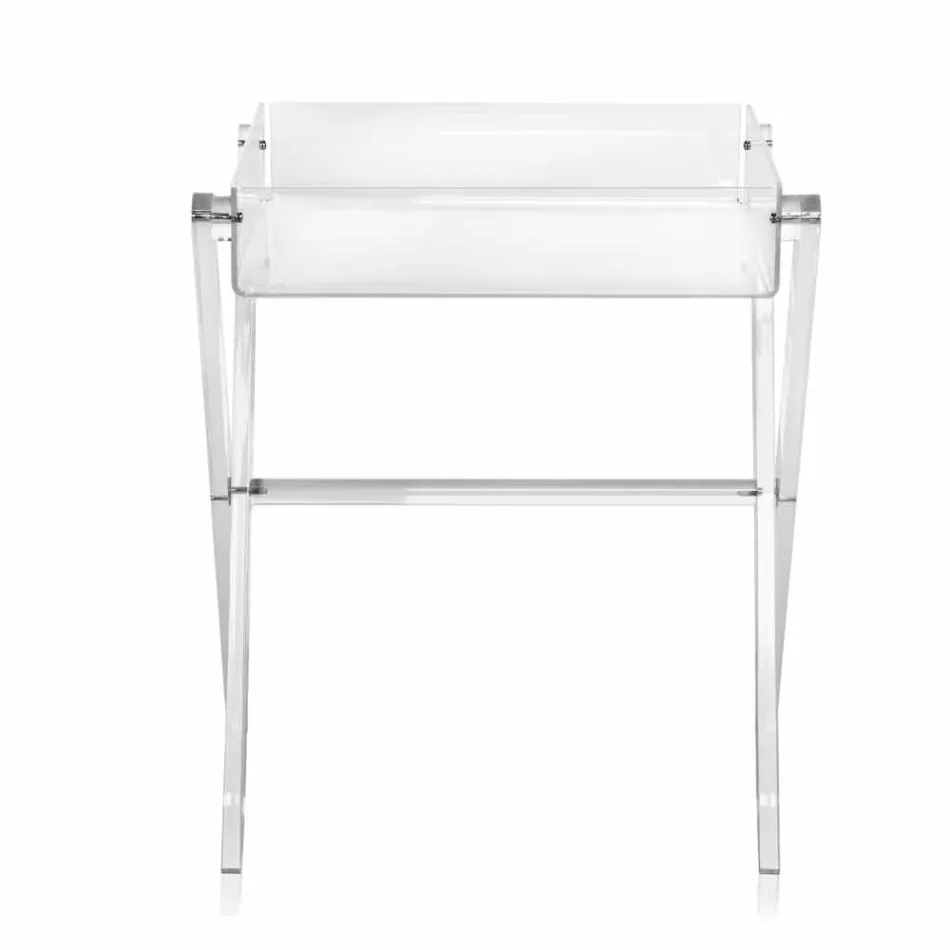 Olivia fez de mesa de café de design transparente feita na Itália Viadurini