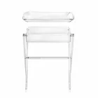 Olivia fez de mesa de café de design transparente feita na Itália Viadurini