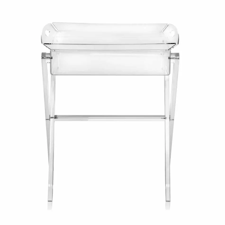 Olivia fez de mesa de café de design transparente feita na Itália Viadurini