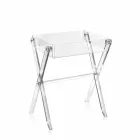 Olivia fez de mesa de café de design transparente feita na Itália Viadurini