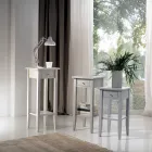 Mesa de centro quadrada com prateleira quadrada em diferentes alturas Made in Italy - Apus Viadurini