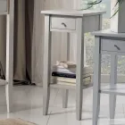 Mesa de centro quadrada com prateleira quadrada em diferentes alturas Made in Italy - Apus Viadurini