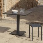 Mesa de centro quadrada ao ar livre com base de alumínio fabricada na Itália - Nymeria Viadurini