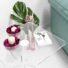 Mesa de centro quadrada design, em transparentes Lama de PMMA Viadurini