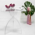 Mesa de design quadrado em PMMA transparente, Laives