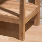 Mesa de centro em madeira maciça de teca com 1 gaveta - Acrílico Viadurini