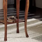 Mesa de centro retangular para sala com pés de faia Made in Italy - Ermes Viadurini