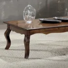 Mesa de centro retangular para sala em madeira de nogueira patinada Made in Italy - Afrodite Viadurini