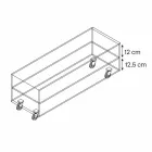 Mesa de centro retangular em vidro extraleve com gavetas fabricada em Itália - Ganzo Viadurini