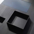 Mesa de centro retangular contemporânea com bandejas embutidas removíveis de íris Viadurini