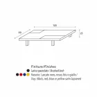 Mesa de centro retangular contemporânea com bandejas embutidas removíveis de íris Viadurini