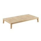 Mesa de centro retangular para área externa em madeira de teca fabricada na Itália - Oracle Viadurini