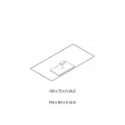 Mesa de centro retangular para sala em vidro extra claro ou fumê - Giovannino Viadurini