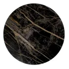 Mesa de centro redonda com base de aço e tampo de grés fabricado na Itália - Alisea Viadurini