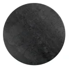 Mesa de centro redonda com base de aço e tampo de grés fabricado na Itália - Alisea Viadurini