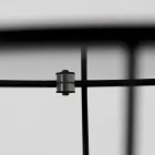 Mesa de centro redonda com base de aço e tampo de vidro fabricado na Itália - Alisea Viadurini