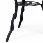 Mesa de centro redonda externa com acabamento antracite fosco de alumínio - Sayra Viadurini