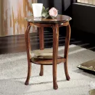 Mesa de centro redonda com pés de faia Made in Italy - Ecade Viadurini