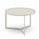 Mesa de centro redonda ao ar livre em cânhamo ou metal de lama - Stephane Viadurini