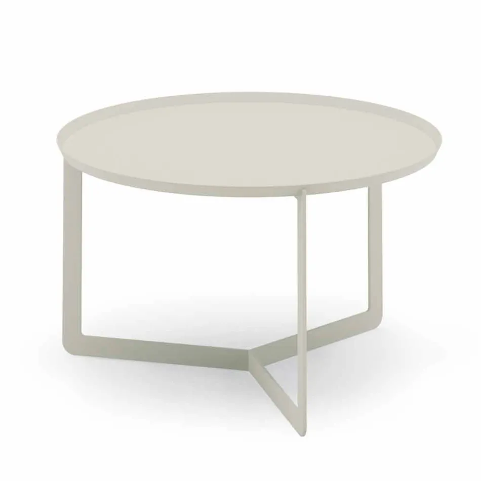 Mesa de centro redonda ao ar livre em cânhamo ou metal de lama - Stephane Viadurini