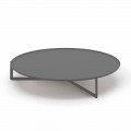 Mesa de centro redonda ao ar livre em metal de alta qualidade feito na Itália - Stephane