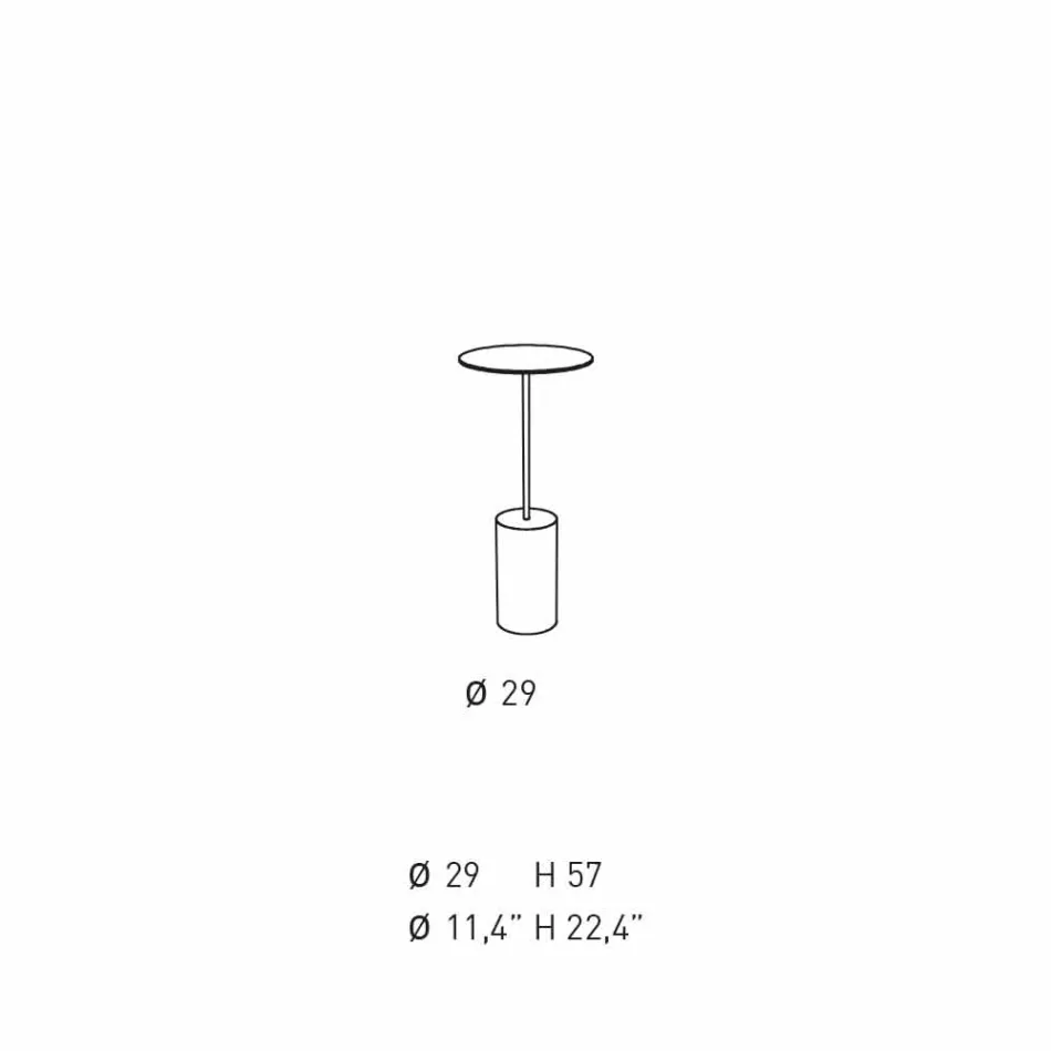 Mesa de centro redonda em chapa metálica colorida de design moderno - coquetel Viadurini