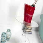 Mesa de centro de design redondo, em transparentes Lama de PMMA Viadurini