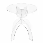 Mesa de centro de design redondo, em transparentes Lama de PMMA Viadurini