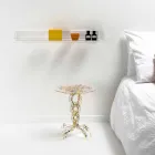 Mesa de centro redonda de diâmetro 36 cm Janis design multicolorido, fabricado na Itália Viadurini