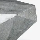 Mesa de centro em formato interno em pedra fóssil com diferentes acabamentos - fones de ouvido Viadurini