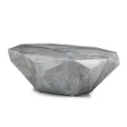 Mesa de centro em formato interno em pedra fóssil com diferentes acabamentos - fones de ouvido Viadurini