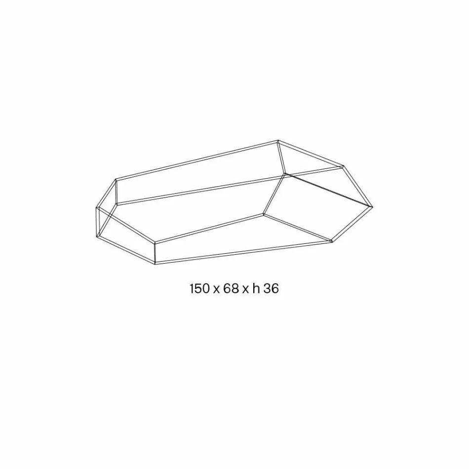 Mesa de centro em forma de copo extraleve ou defumado fabricada na Itália - Neok Viadurini