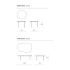 Mesa de centro em MDF com formato diferenciado, disponível em dois tamanhos e diversas cores - Navis Viadurini