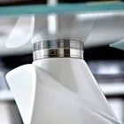 Mesa de centro com tampo de vidro com serigrafia Made in Italy - Campari Viadurini