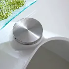 Mesa de centro com tampo de vidro com serigrafia Made in Italy - Campari Viadurini